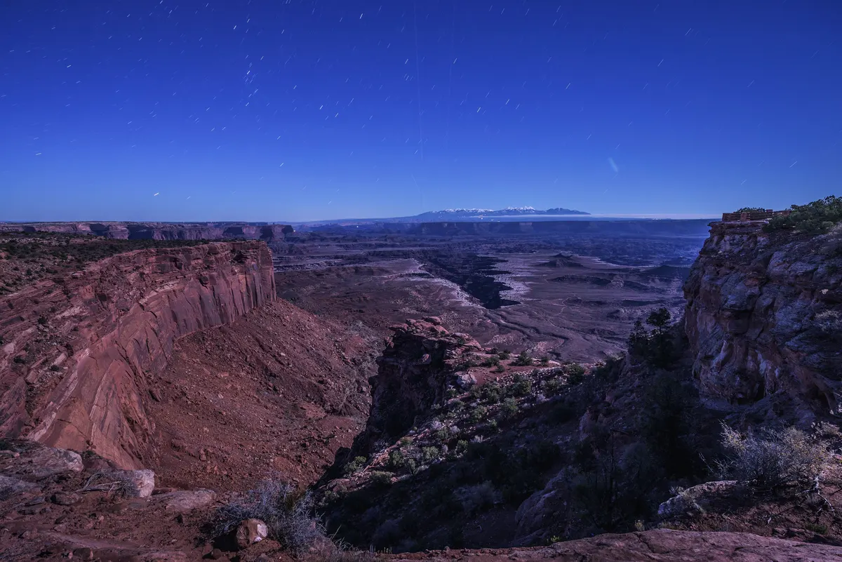 The night sky above Canyonlands National Park