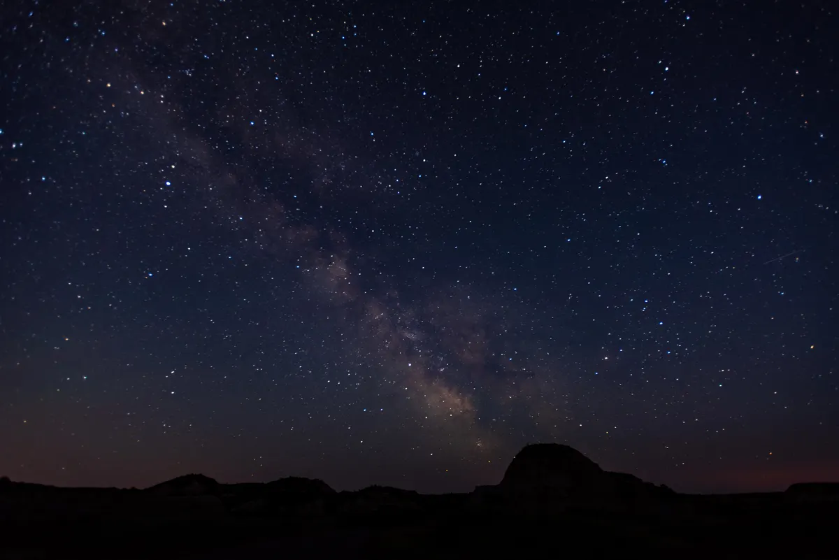 The night sky above Theodore Roosevelt National Park